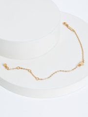 Ted Baker Gold HARSAA: Tiny Heart Adjustable Bracelet - Image 1 of 4