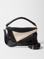 Mint Velvet Black Patchwork Leather Crossbody Bag - Image 2 of 4