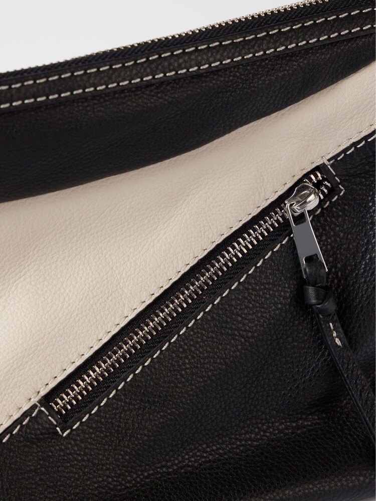 Mint Velvet Black Patchwork Leather Crossbody Bag - Image 4 of 4