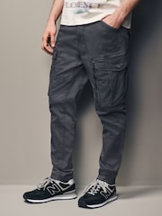 Gris antracita - Pantalones cargo elásticos con detalle de cremallera - Imagen 1 de 14