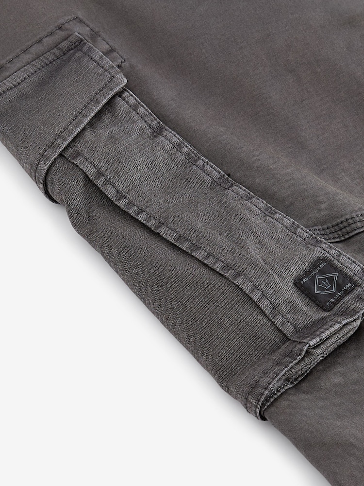 Gris antracita - Pantalones cargo elásticos con detalle de cremallera - Imagen 14 de 14