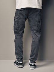 Gris antracita - Pantalones cargo elásticos con detalle de cremallera - Imagen 3 de 14