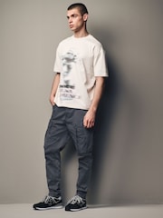 Gris antracita - Pantalones cargo elásticos con detalle de cremallera - Imagen 5 de 14