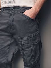 Gris antracita - Pantalones cargo elásticos con detalle de cremallera - Imagen 8 de 14