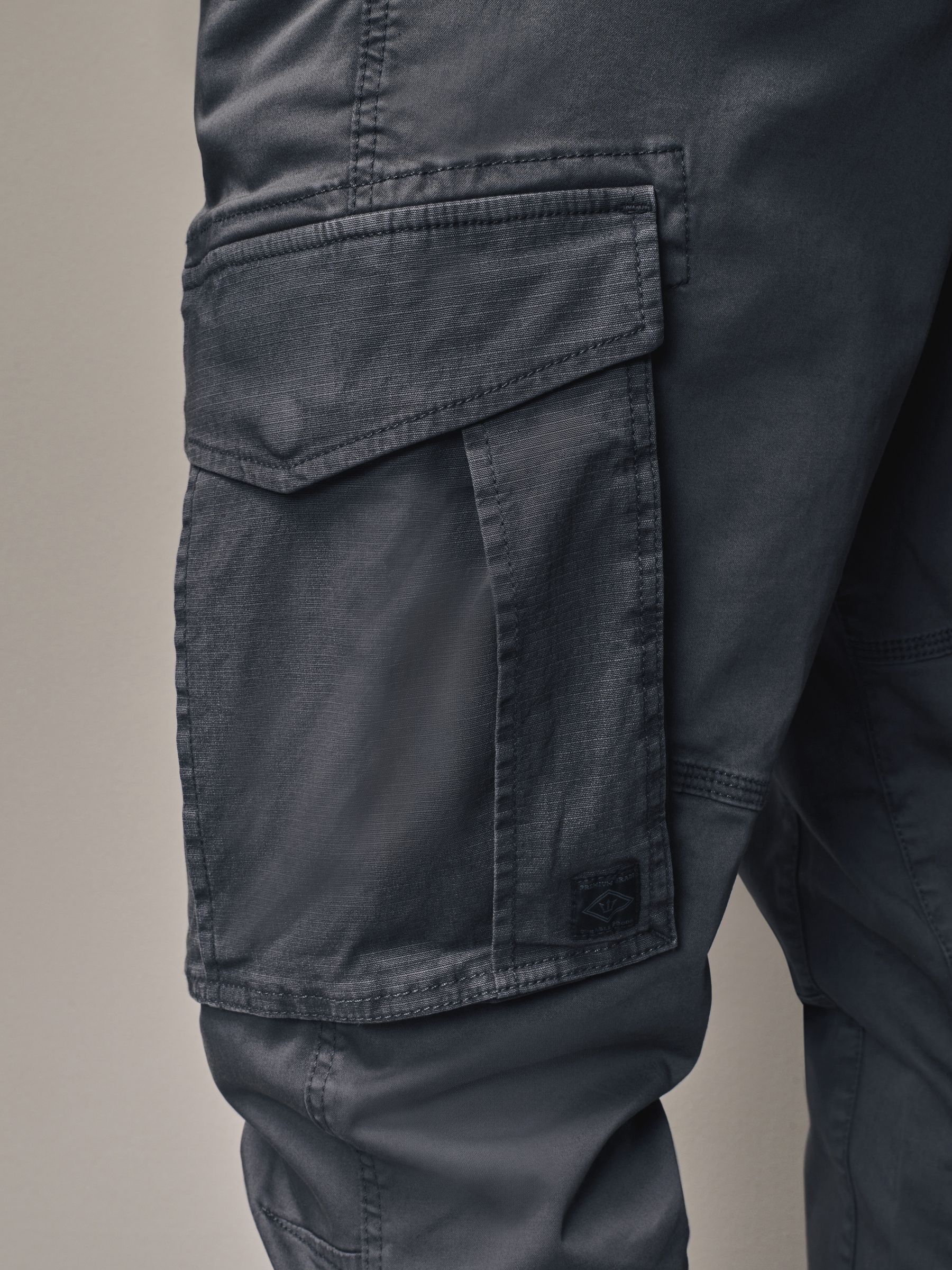 Buy Charcoal Grey Slim Fit Zip Detail Stretch Cargo Trousers Buy Charcoal Grey Slim Fit Zip Detail Stretch Cargo Trousers