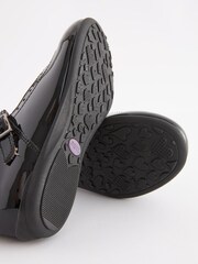 Black Patent Wide Fit (G) Leather T-Bar Leather Shoes - Image 6 of 6