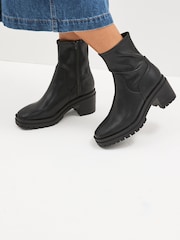 Black Forever Comfort® Chunky Sock Ankle Boots - Image 2 of 8