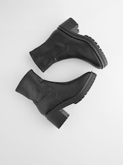 Black Forever Comfort® Chunky Sock Ankle Boots - Image 5 of 8