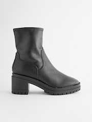 Black Forever Comfort® Chunky Sock Ankle Boots - Image 8 of 8