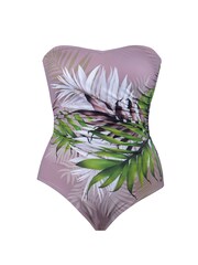 Seaspray Green Hawaii Palm Sweetheart Bandeau Tummy Control Swimsuit - Image 5 of 5