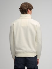 Superdry Cream Gothic Varsity Half Zip Sweatshirt - Image 2 of 7