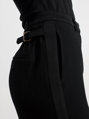 Black Crepe Tailored Slim Trousers - Image 4 of 6