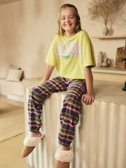 Green Woven Bottom Pyjamas 1 Pack (4-16yrs) - Image 1 of 8