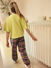 Green Woven Bottom Pyjamas 1 Pack (4-16yrs) - Image 3 of 8
