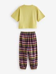 Green Woven Bottom Pyjamas 1 Pack (4-16yrs) - Image 6 of 8