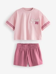 Pink Slogan Short Pyjamas 3 Pack (3-16yrs) - Image 10 of 13