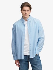 Azul hielo - Camisa de manga larga Oxford preppy de Superdry - Imagen 1 de 6