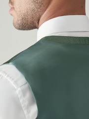 Sage Green Textured Silk Waistcoat - Image 5 of 8