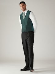 Forest Green Textured Silk Waistcoat - Image 2 of 8