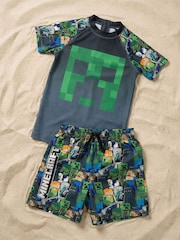 Vanilla Underground Green Minecraft Swim Sunsafe Suit - Image 2 of 3