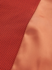 Rust Orange Regular Fit Textured Silk Waistcoat - Image 9 of 9