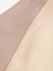 Neutral Brown Regular Fit Textured Silk Waistcoat - Image 6 of 9