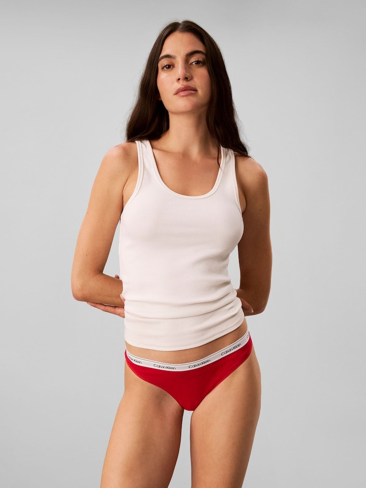 Червоний - Стрінги з логотипом Calvin Klein Icon - Image 1 of 6