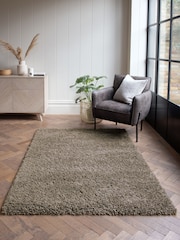 Mink Brown Dark Natural Premium Cosy Shaggy Rug - Image 3 of 12
