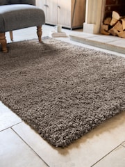 Mink Brown Dark Natural Premium Cosy Shaggy Rug - Image 4 of 12