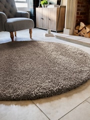 Mink Brown Dark Natural Premium Cosy Shaggy Rug - Image 6 of 12