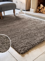 Mink Brown Dark Natural Premium Cosy Shaggy Rug - Image 7 of 12