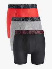 Under Armour Red/Grey Performance Tech Boxers 3 Pack - Image 1 of 7