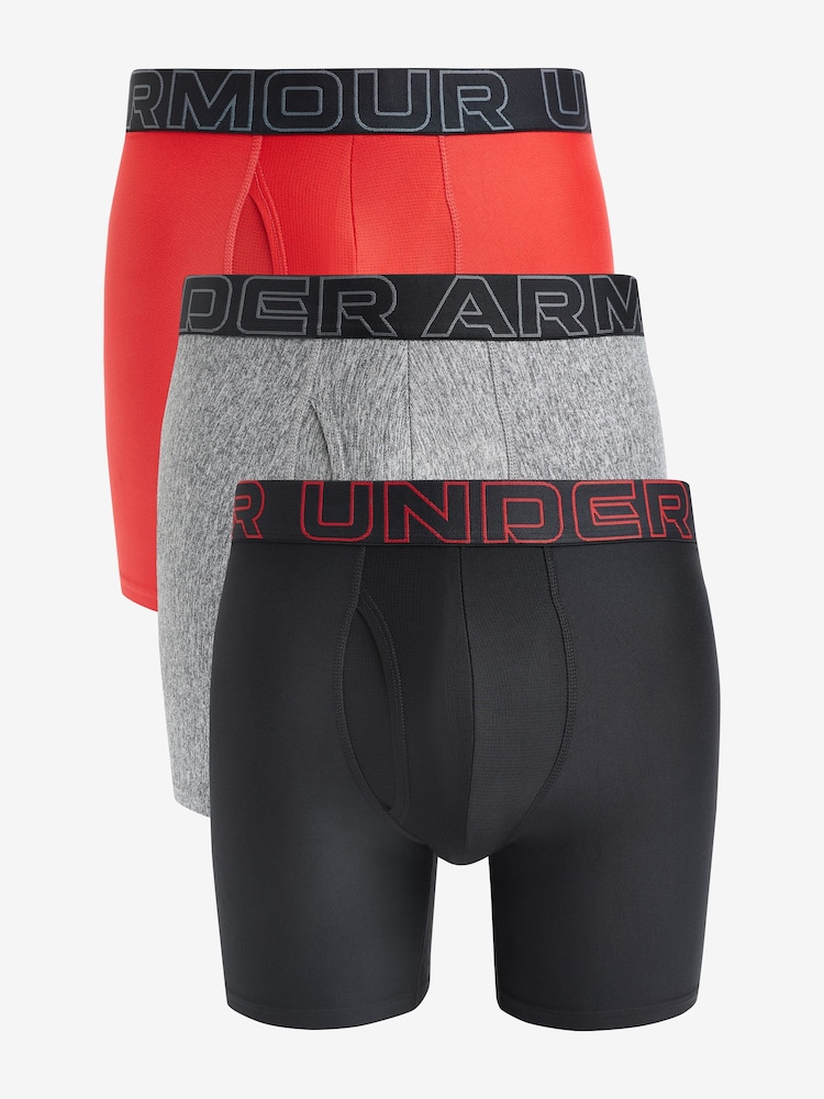 Under Armour Red/Grey Performance Tech Boxers 3 Pack - Image 1 of 7
