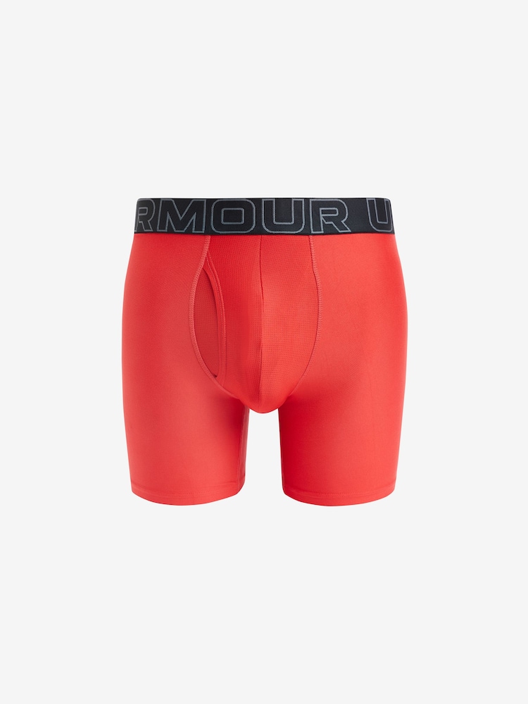Under Armour Red/Grey Performance Tech Boxers 3 Pack - Image 2 of 7