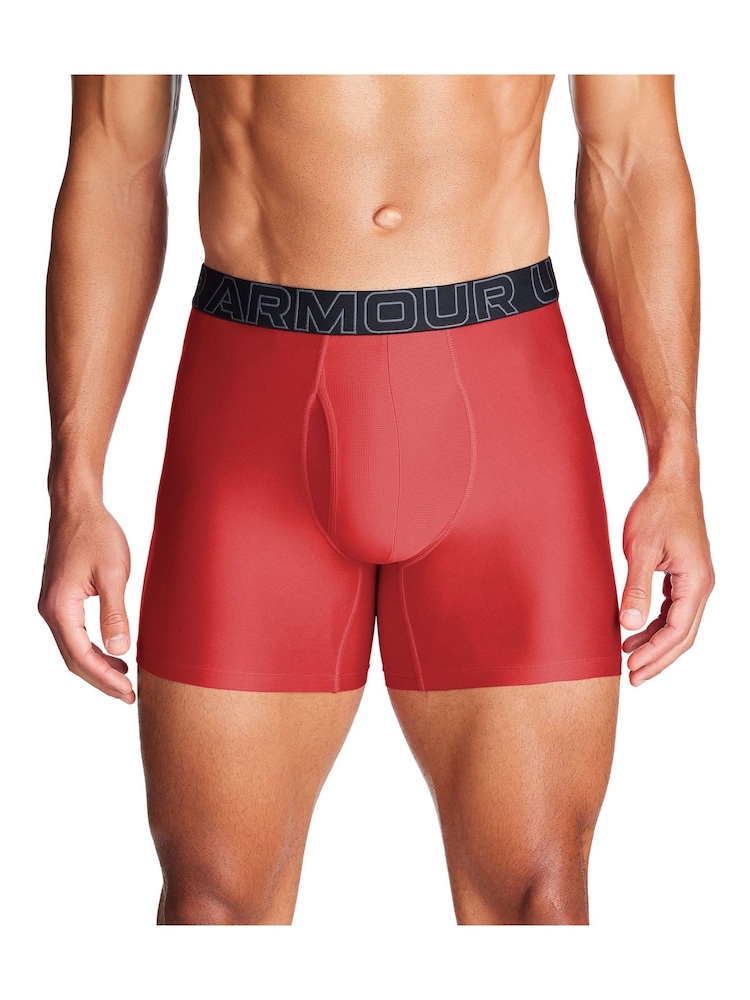 Under Armour Red/Grey Performance Tech Boxers 3 Pack - Image 7 of 7