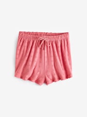 Pink Heart Towelling Button Through Short Set Pyjamas - Image 8 of 9