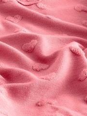Pink Heart Towelling Button Through Short Set Pyjamas - Image 9 of 9