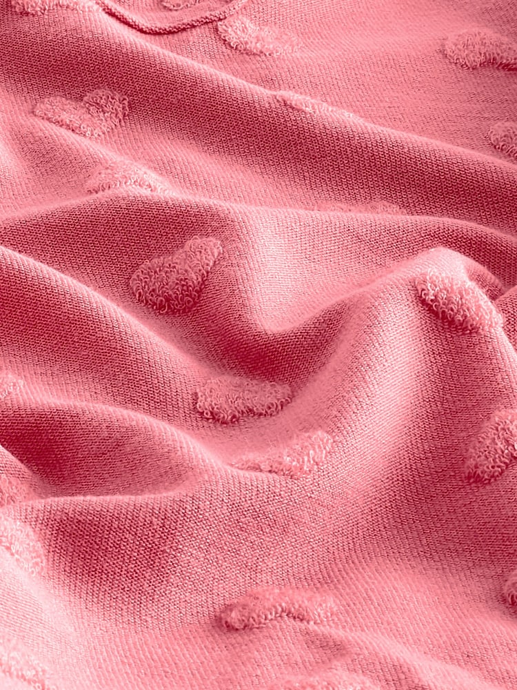 Pink Heart Towelling Button Through Short Set Pyjamas - Image 9 of 9