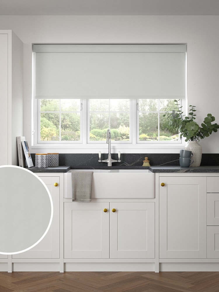 Mist Grey Glow Made to Measure Blackout Roller Blind - Image 1 of 6