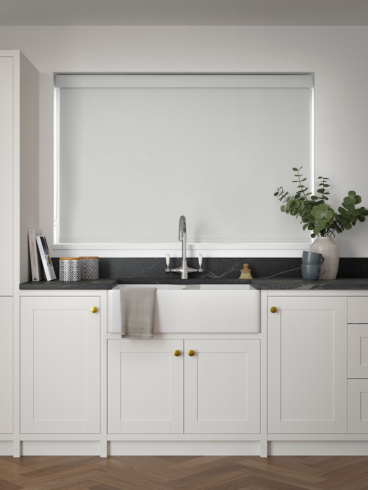 Mist Grey Glow Made to Measure Blackout Roller Blind - Image 2 of 6