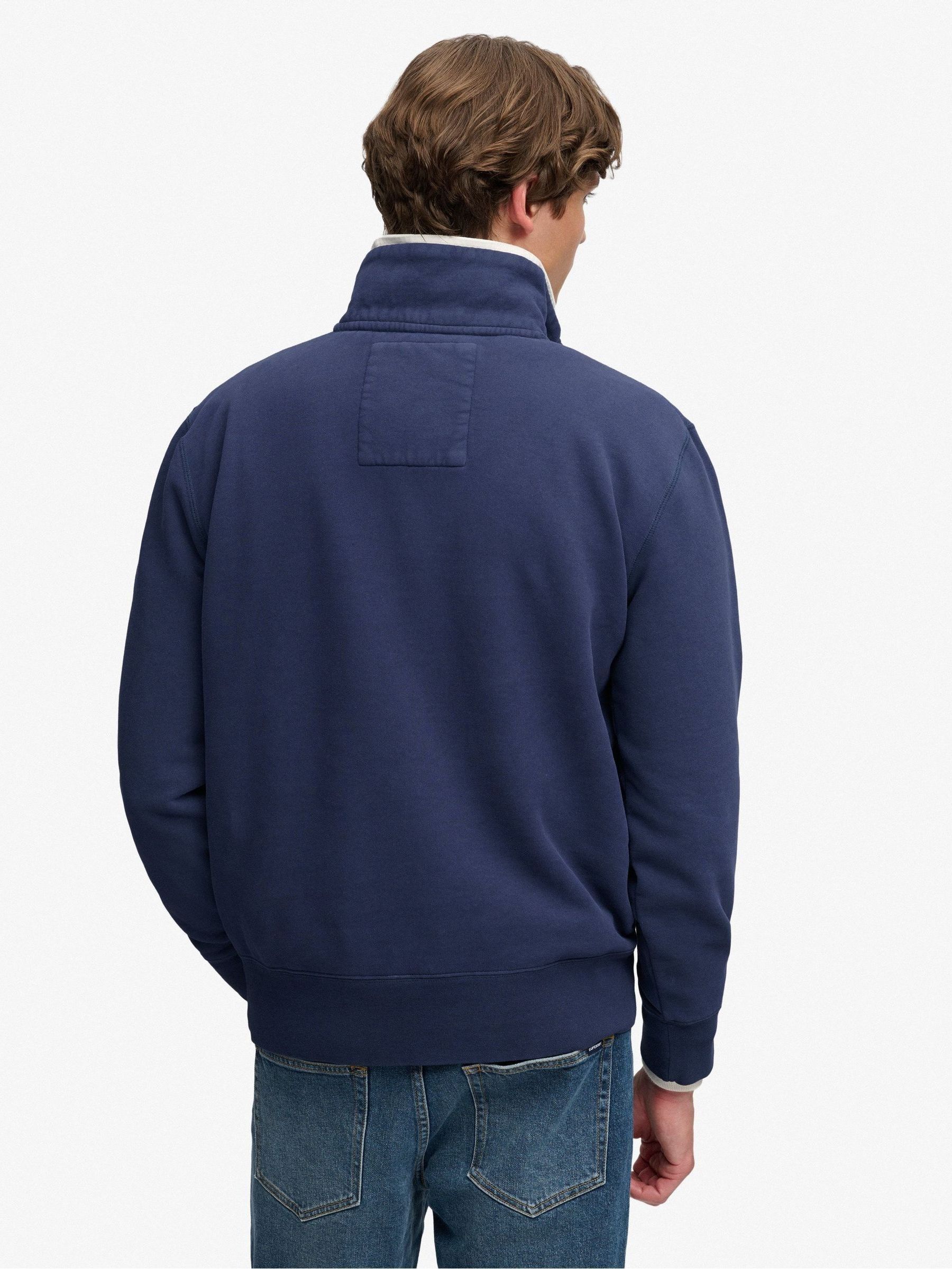 Buy Superdry Blue Gothic Varsity Half Zip Sweatshirt from Next USA