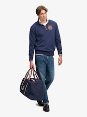 Superdry Blue Gothic Varsity Half Zip Sweatshirt - Image 3 of 6