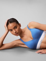 Calvin Klein Blue Lift Bralette - Icon Cotton Modal - Image 4 of 7