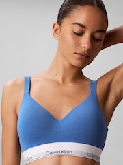 Calvin Klein Blue Lift Bralette - Icon Cotton Modal - Image 5 of 7