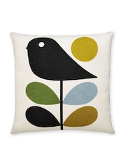وسادة كرسي مزينة برسمة طائر من القطن 100% من Orla Kiely - صورة 1 من 3