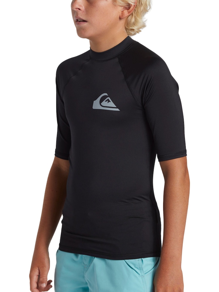Zwart - Quiksilver Youth surfhemdje met korte mouwen en UPF50-ruit voor jongens - Image 4 of 6