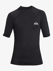 Quiksilver Black Boys Youth Short Sleeve UPF50 Rash Vest - Image 5 of 6
