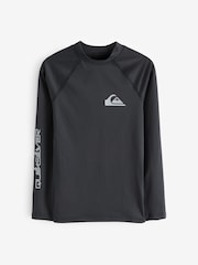 Quiksilver Black Boys Youth Long Sleeve Rash Vest - Image 1 of 4