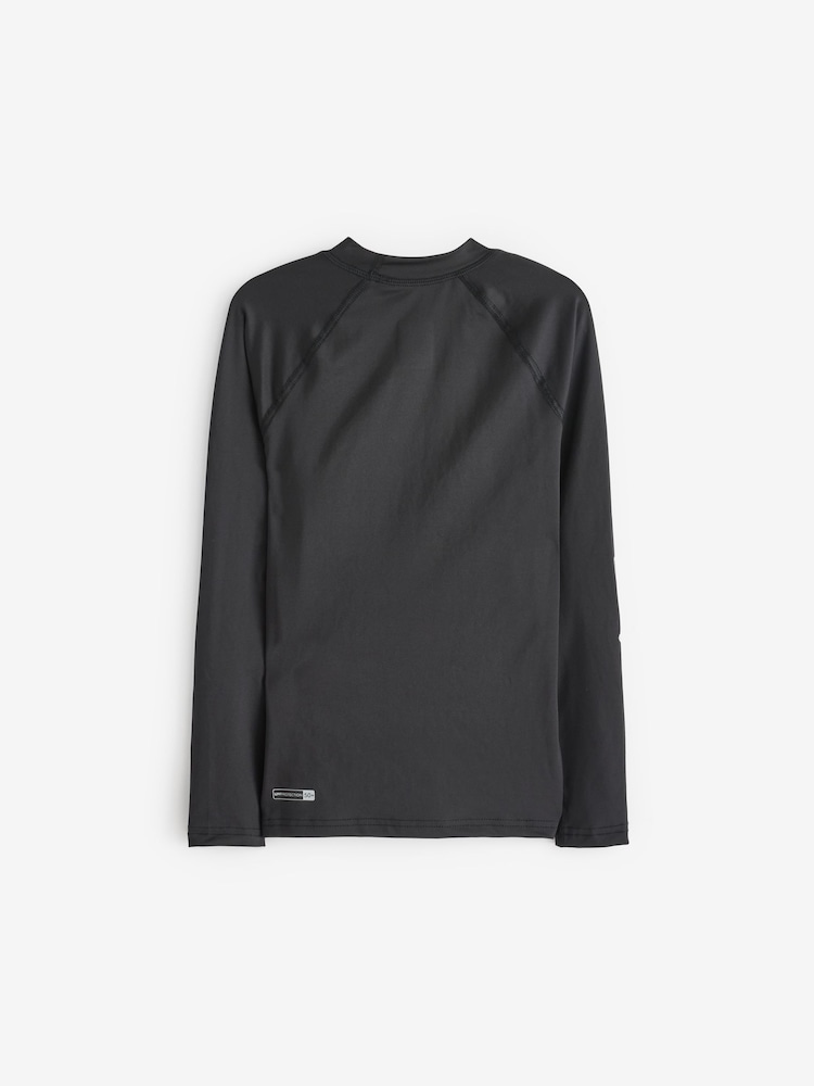 Quiksilver Black Boys Youth Long Sleeve Rash Vest - Image 2 of 4