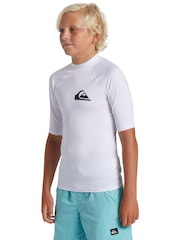 Белый - Quiksilver солнцезащитный топ для мальчиков с короткими рукавами UPF50 - Изображение 3 из 6